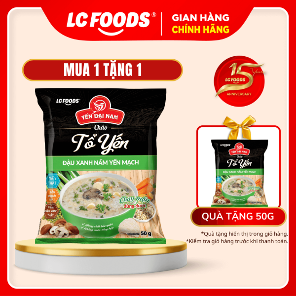 Cháo yến đậu xanh nấm yến mạch LC Foods